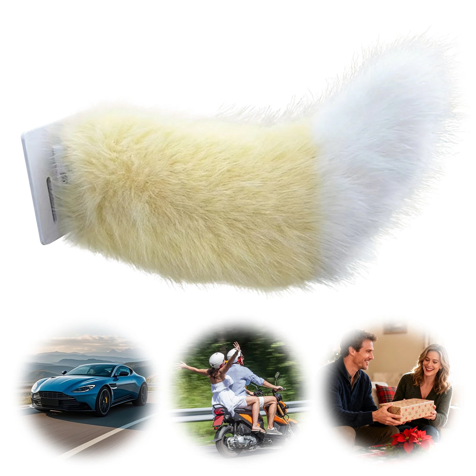 Cute Fuzzy Wagging Moving Tail Rechargeable Car Exterior Decoration Charm with Remote Control for Auto Trunk Bumpe Peaceful Pleasures Health and Wellness
