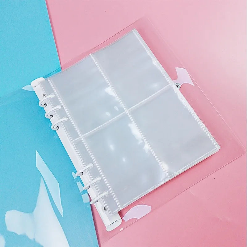 A5 Transparent Photo Album Sleeves 10pcs – 6-Hole Photocard Refill