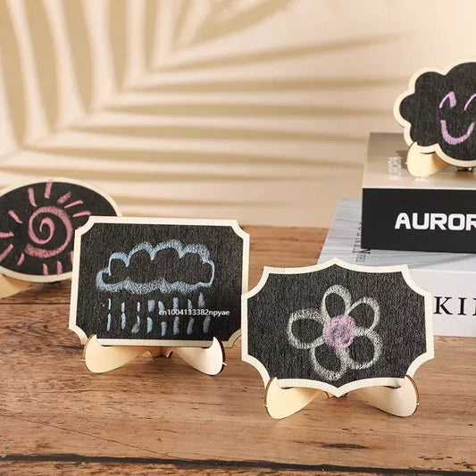 1pcs Mini Wooden Blackboard Universal Message Board Chalkboard Portable Wedding Party Decor Decorative Parts Home Decor Peaceful Pleasures Health and Wellness