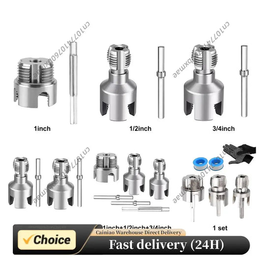 PVC Pipe Thread Cutting Tool 1/2in 3/4in 1in Dual-Function PPR Water Pipe Opener Tap for Plumbing Projects and Home Repairs Peaceful Pleasures Health and Wellness