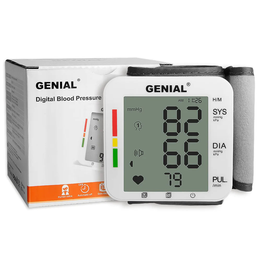 Wrist Blood Pressure Monitor with Large LCD & 240 Memory Peaceful Pleasures Health and Wellness WHITE United States
