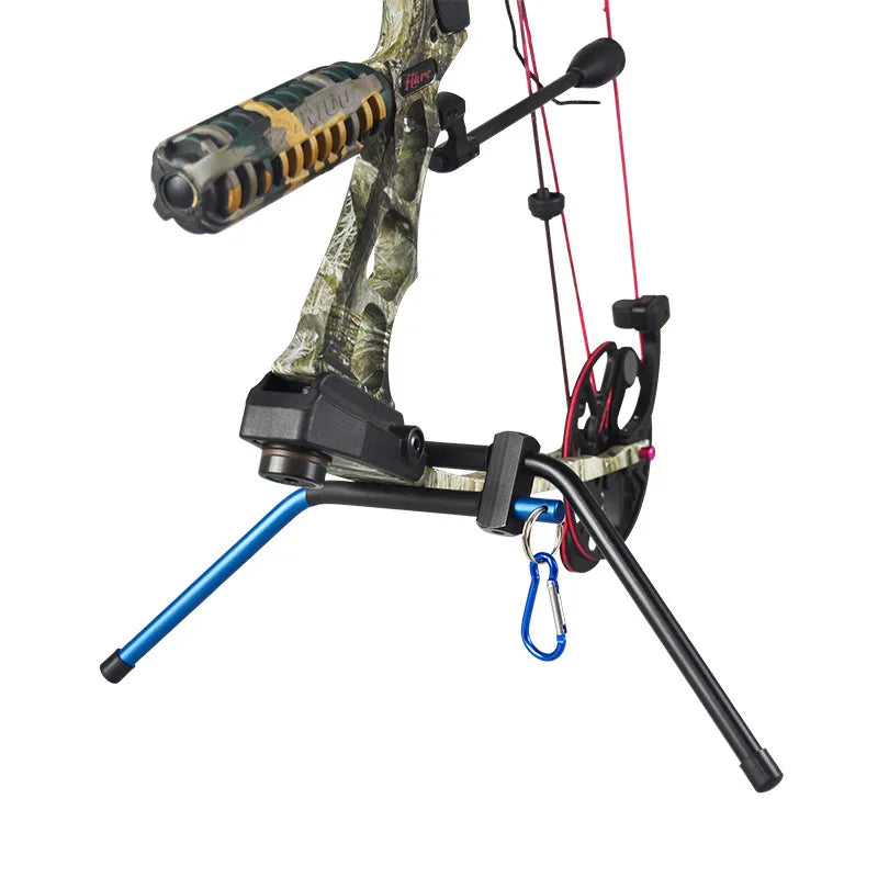 Archery Bow Stand Compound Holder Rack Removable Hunting Metal