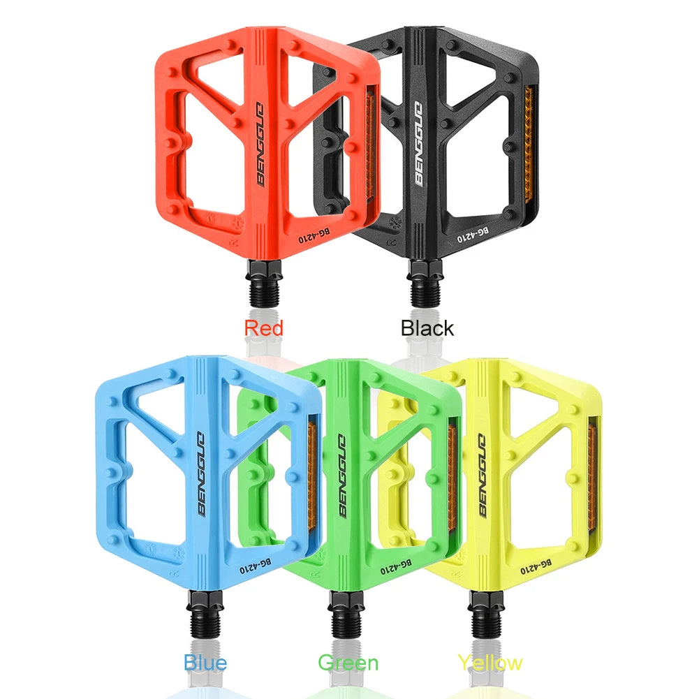 Ultralight Nylon Bike Pedals with Reflector – Double DU Bearing Peaceful Pleasures Health and Wellness
