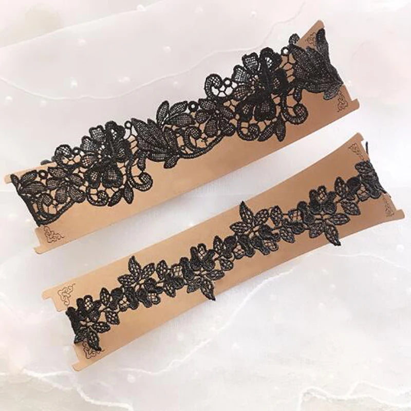 Leg Rings Ladies Bridal Lace Stocking European and American Wedding Accessories Sexy Charming Garters Elastic Leg Rings Peaceful Pleasures Health and Wellness black