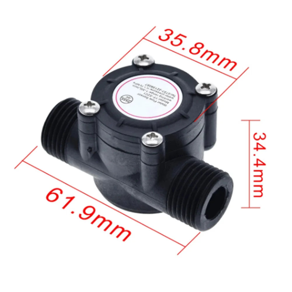 G1/2 Hall Effect Water Flow Sensor 1–30 L/min | DC 5–18V