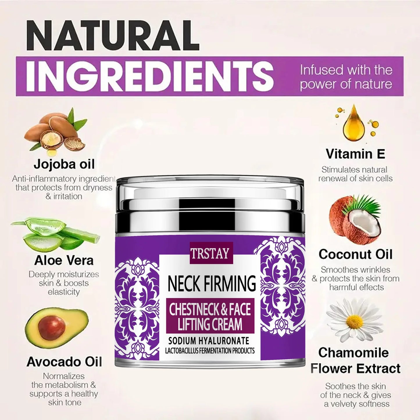 Collagen Face & Neck Tightening Cream,Neck Firming Cream for Reduce Double Chin Neck Firming and Lifting Anti Wrinkle Neck Moist Peaceful Pleasures Health and Wellness