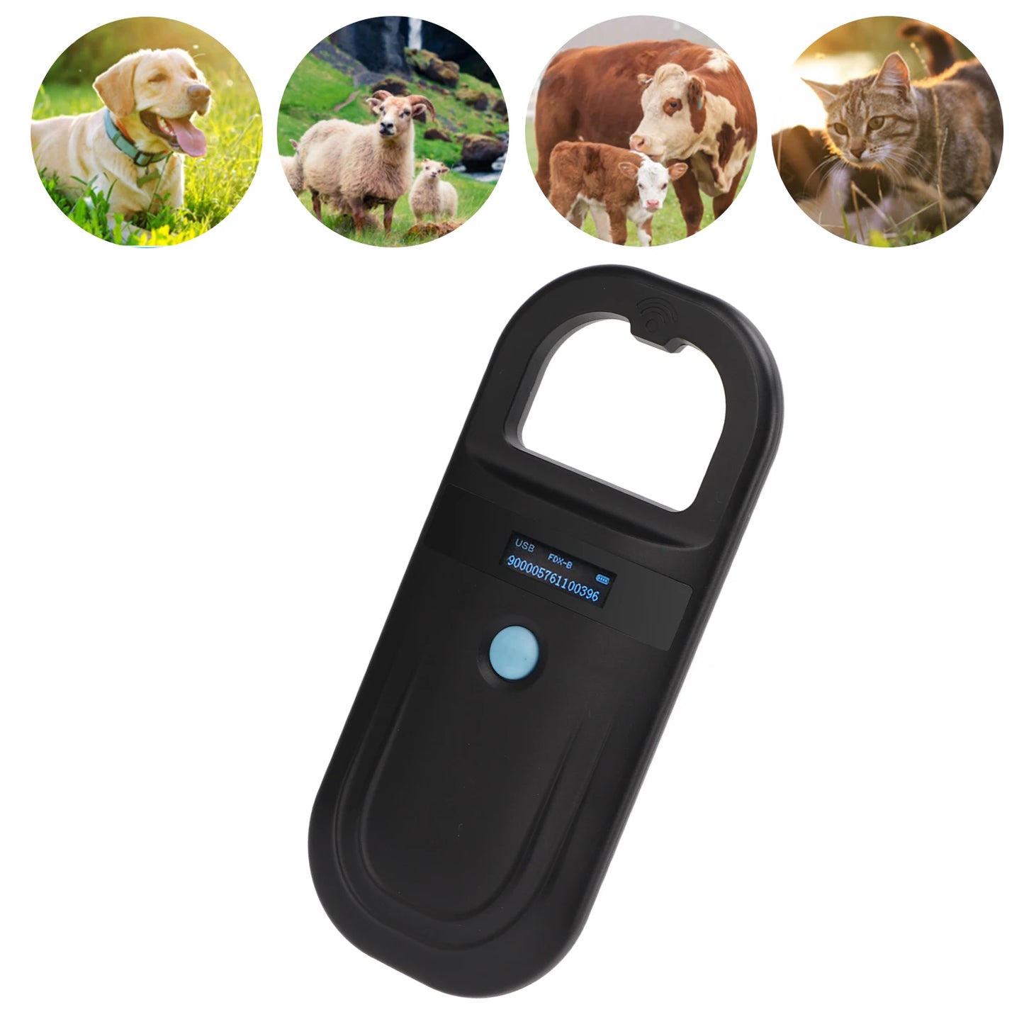 Pet Microchip Scanner 134.2KHz | Handheld RFID Reader Cats Dogs