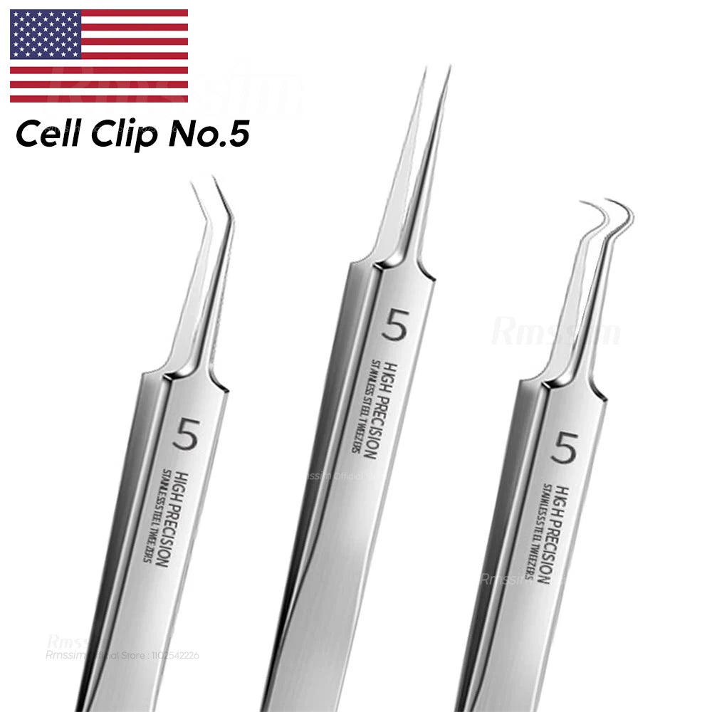 German Ultra-fine No. 5 Cell Pimples Blackhead Clip Tweezers Beauty Salon Special Scraping & Closing Artifact Acne Needle Tools Peaceful Pleasures Health and Wellness