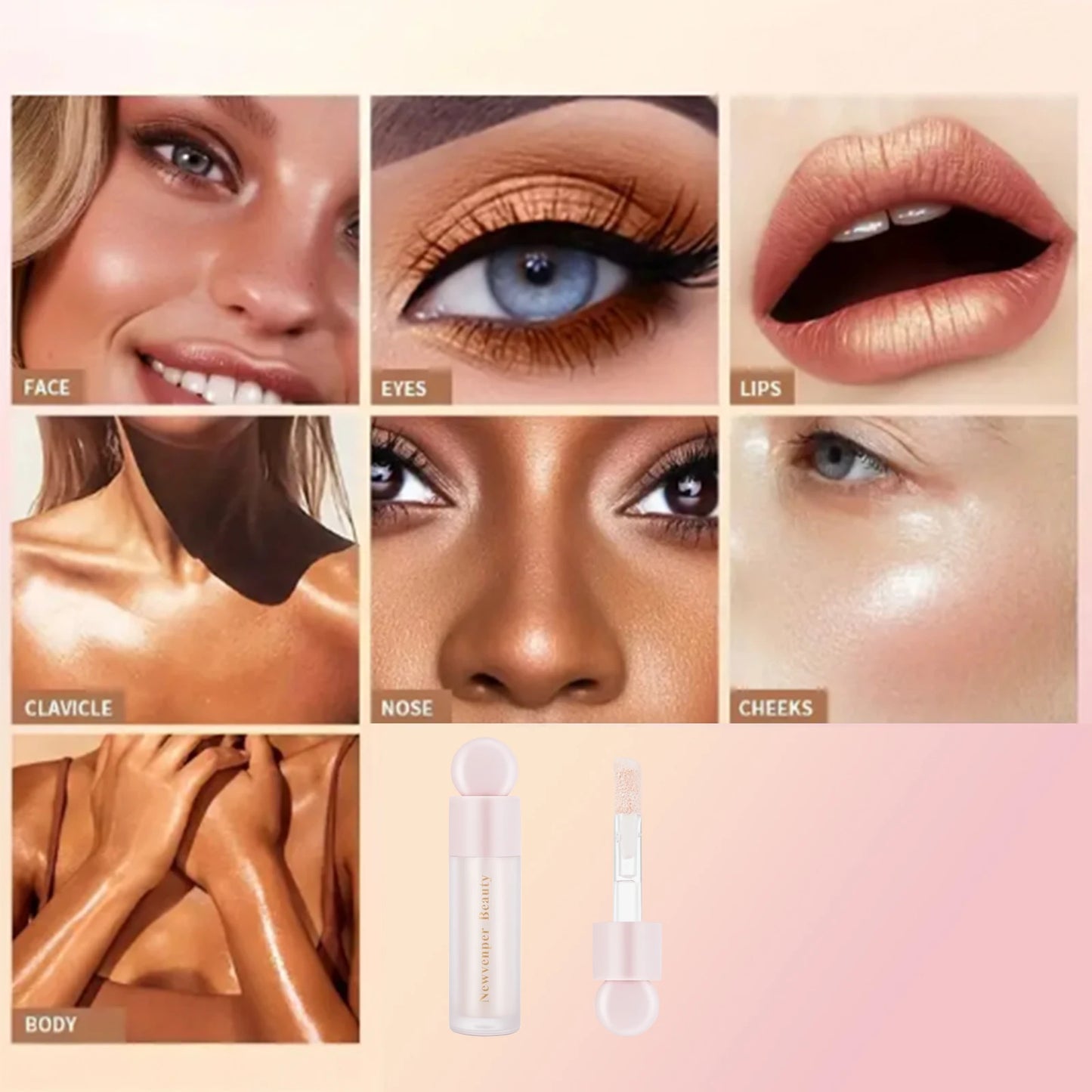 Liquid Highlighter, Blush & Contour Makeup Combo Peaceful Pleasures Health and Wellness