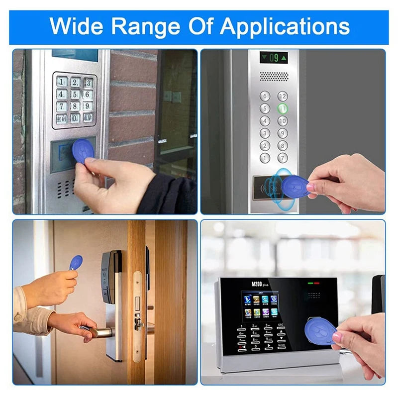 100 PCS Writable 125Khz RFID Key Fob Proximity ID Card Token Tag Rewritable T5577 Universal Peaceful Pleasures Health and Wellness