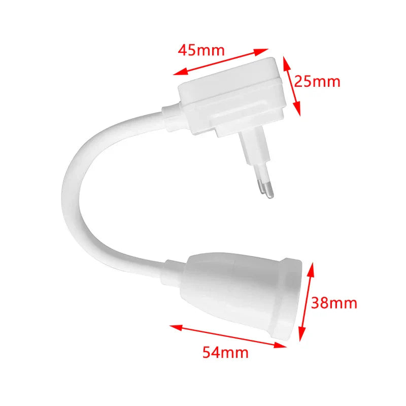 E27 Swivel Plug-In Bulb Holder with Switch & EU Plug