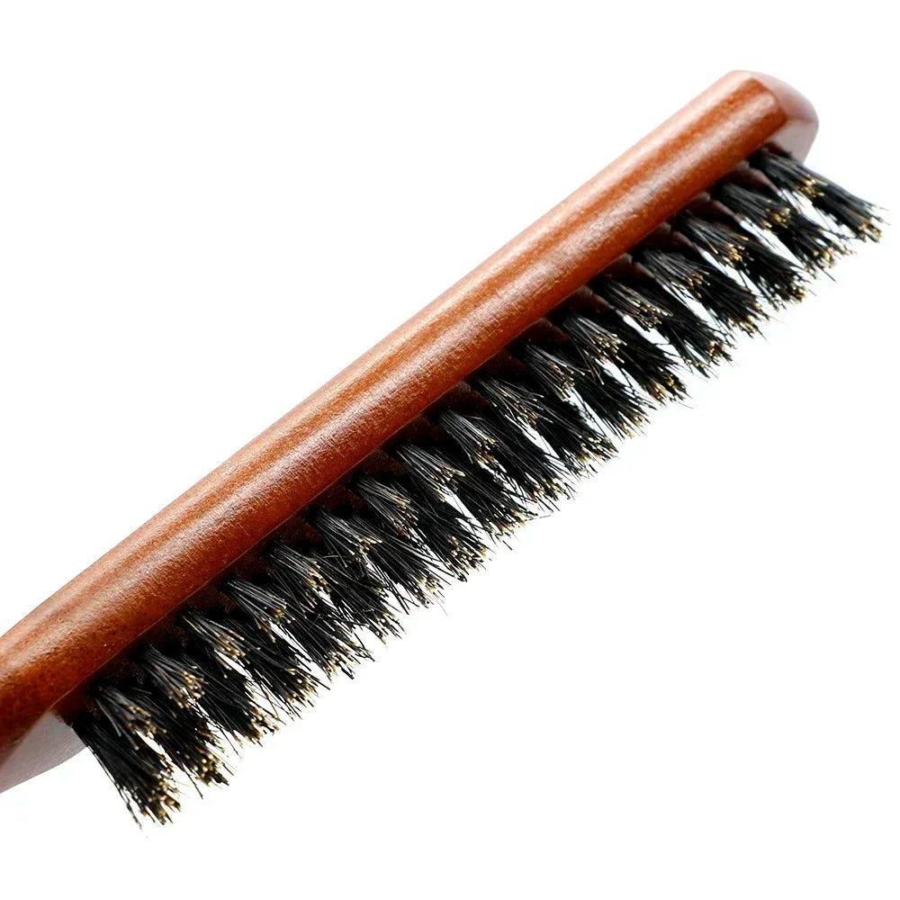 Natural Boar Bristle Hair Brush – Anti-Static Wood Handle Comb Boar Bristle Hair Brush Peaceful Pleasures Health and Wellness
