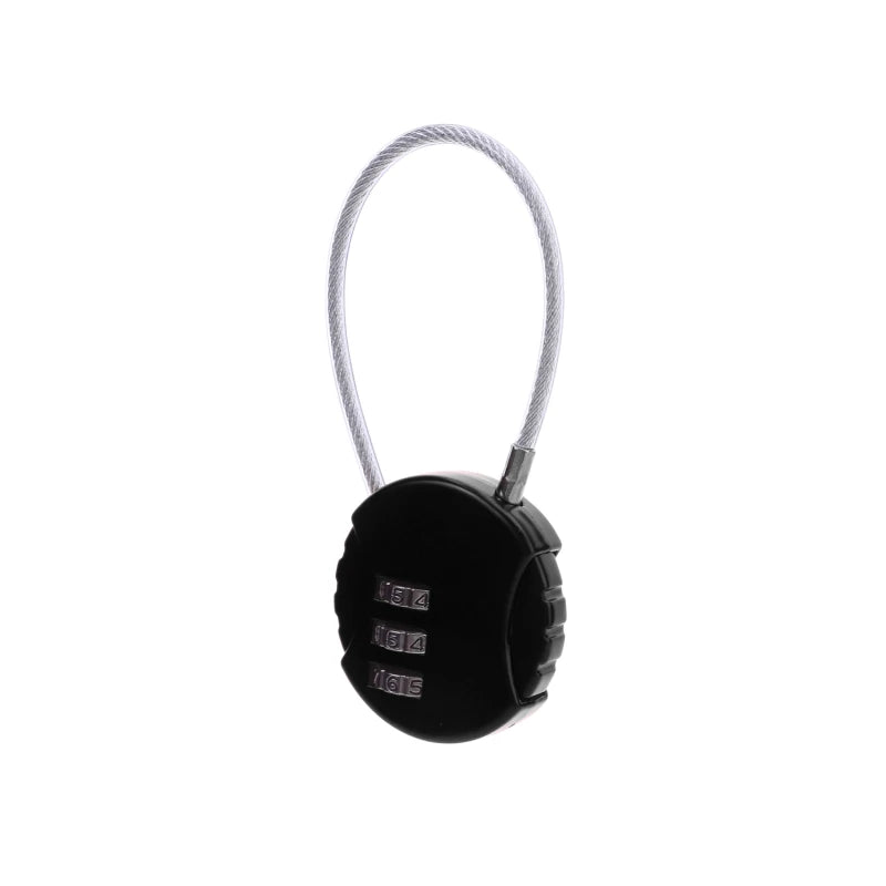 Password Lock Steel Wire Rope Password Locks Padlock Luggage Bicycle Spherical Locks Cartoon Password Padlocks Peaceful Pleasures Health and Wellness black