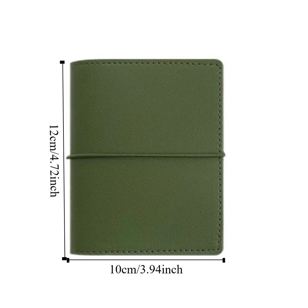 Simple M5 Loose Leaf Notebook PU Leather 50 Sheets Mini Pocket Notebook Planner Schedule DIY Binder Notebook School Peaceful Pleasures Health and Wellness