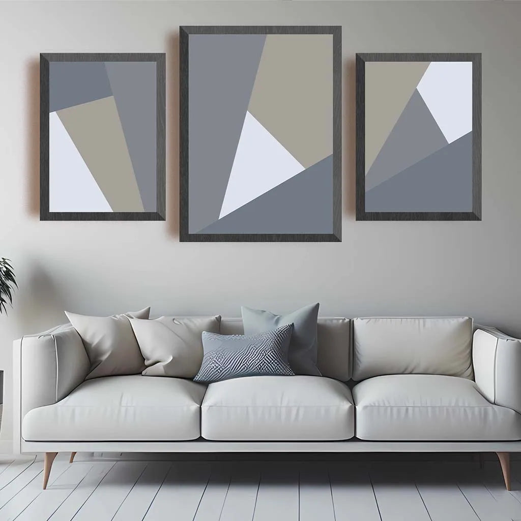 Abstract Geometric Triangle Canvas Wall Art | Modern Print Canvas Wall Art Peaceful Pleasures Health and Wellness