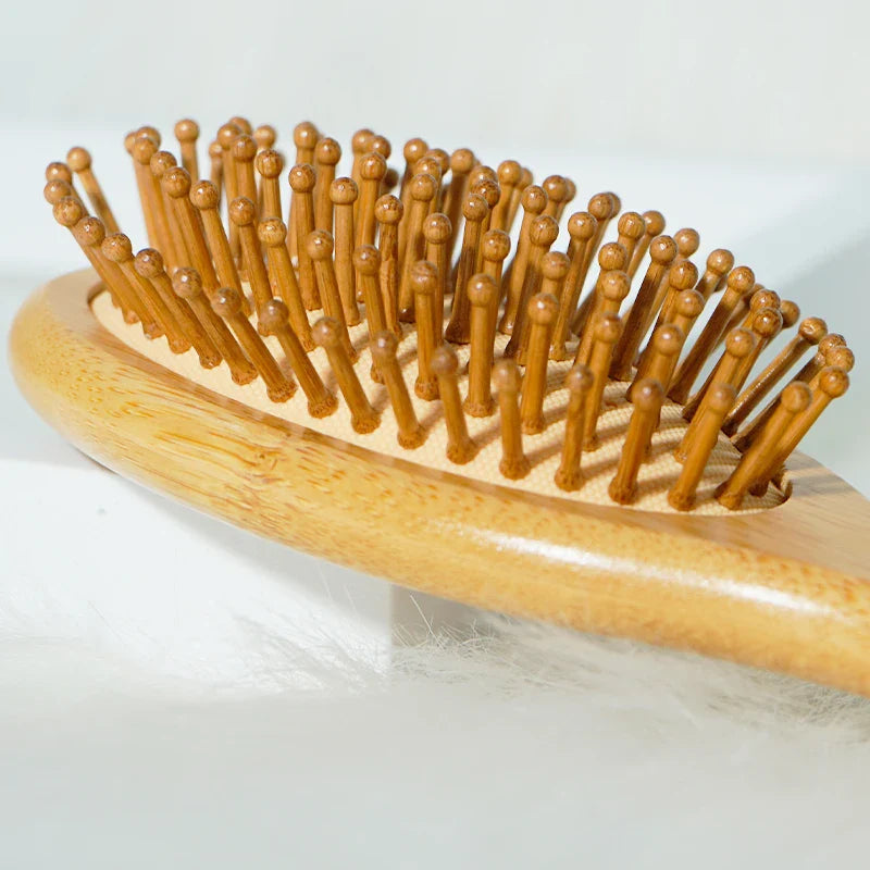 Bamboo Air Cushion Massage Comb – Scalp & Hair Care Brush