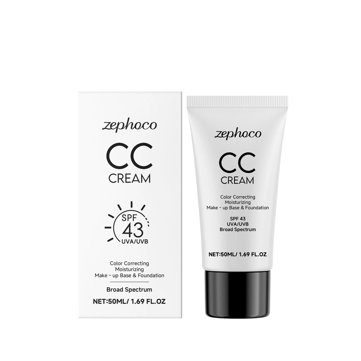 Zephoco CC Cream SPF43 Hydrating Foundation – Even Skin Tone