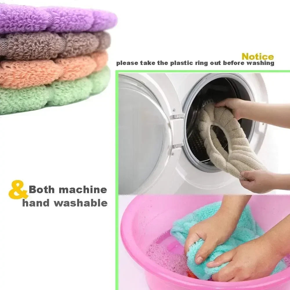 Soft Winter Warm Toilet Seat Cover – Washable & Universal Fit