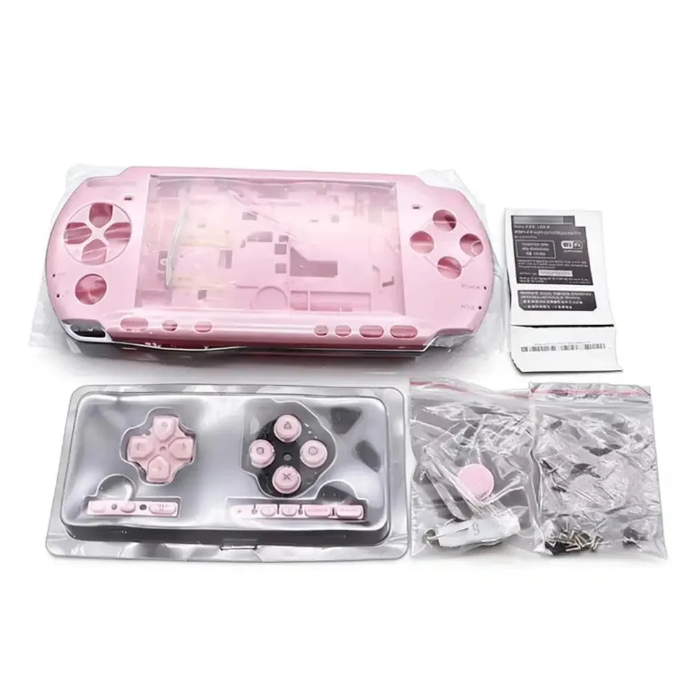 Full Replacement Housing Shell Kit for PSP 3000 Console Complete Case Cover With Buttons Screws DIY Repair Parts for PSP3000 03 Peaceful Pleasures Health and Wellness pink