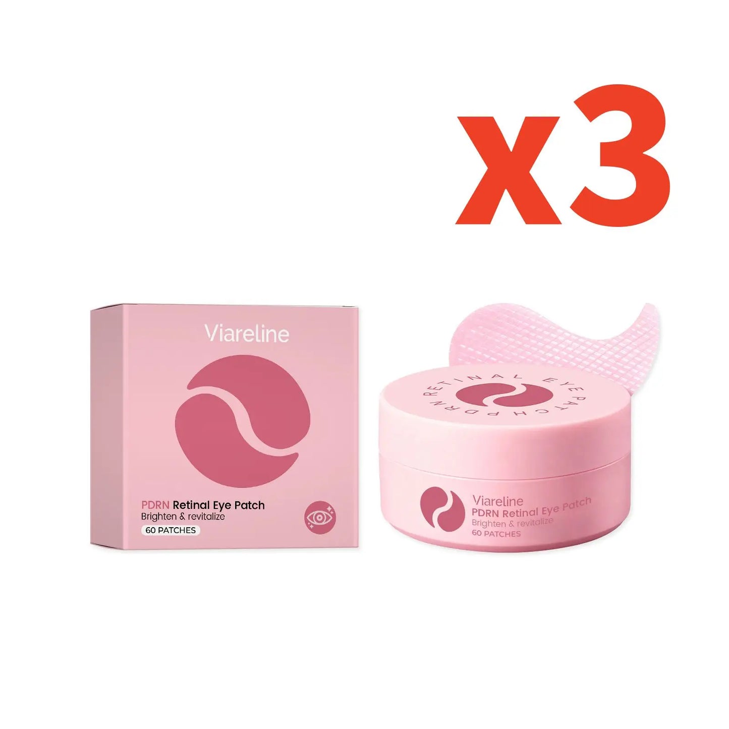 Viareline Brightening Hydrating Eye Patches 60 Pcs | Dark Circles