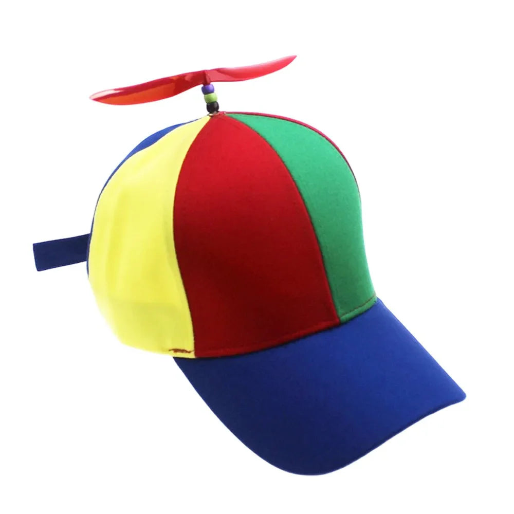 Rainbow Propeller Snapback Cap – Fun Unisex Baseball Hat