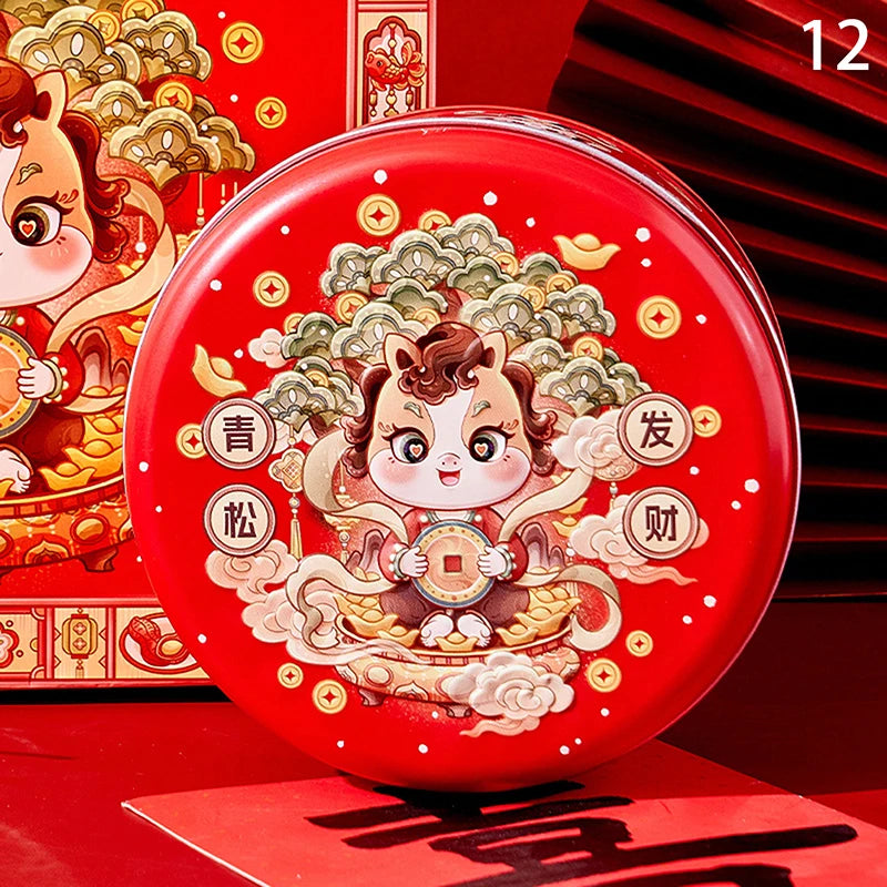 Chinese New Year Tin Box | Year of the Horse & Panda Design