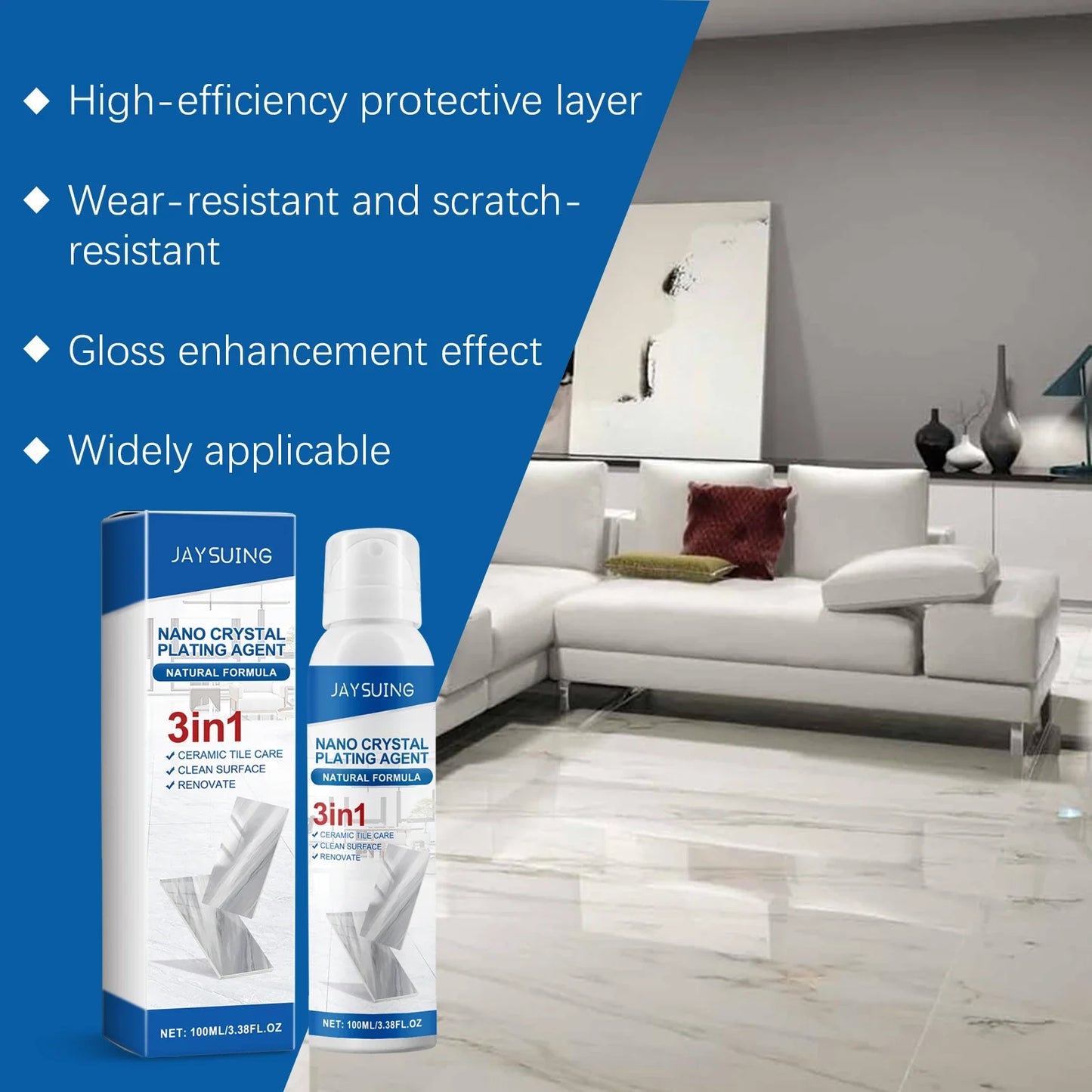 Nano Crystal Plating Spray – Stone & Ceramic Tile Repair Polish