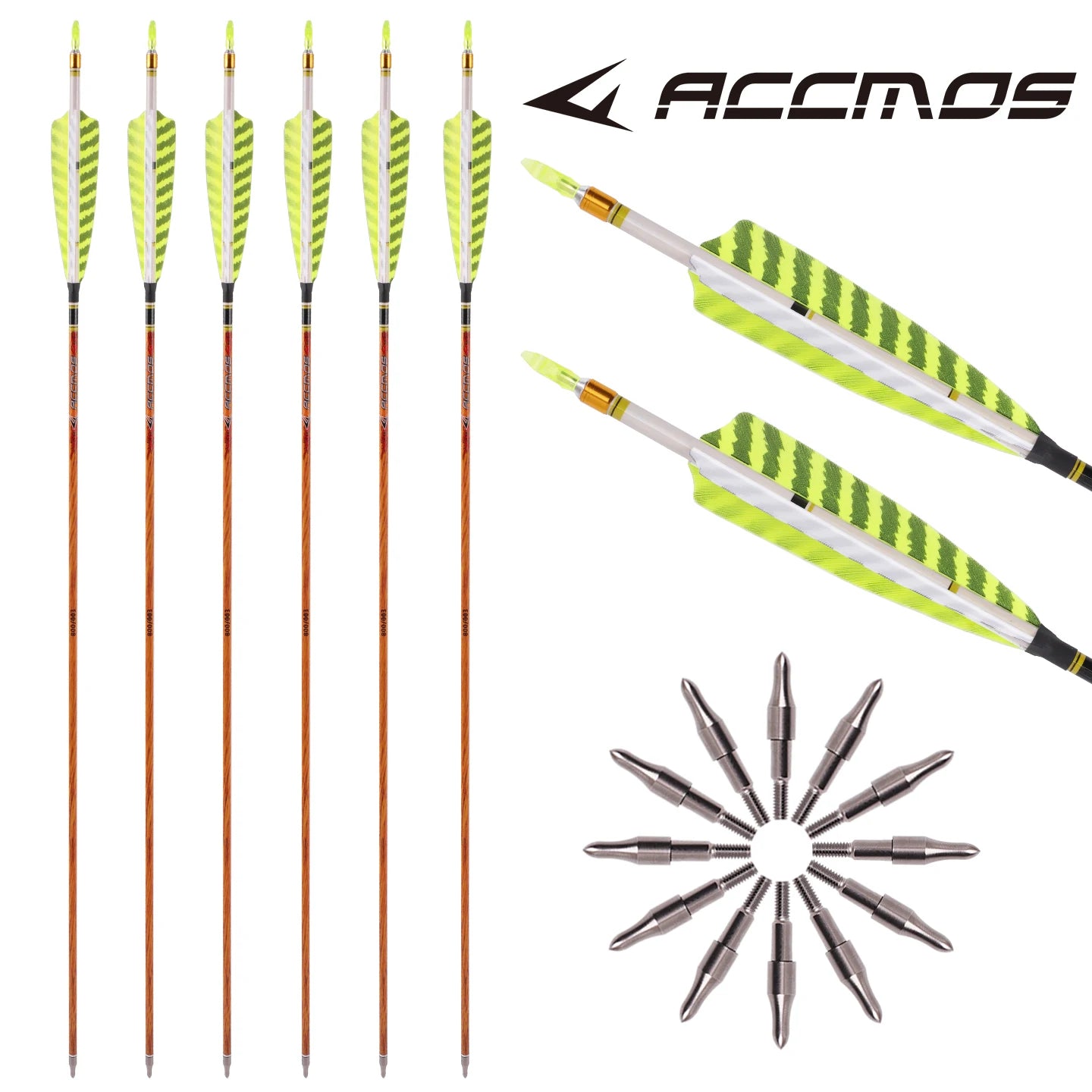 6 Wood Skin Carbon Arrows 32 ID6 2 Spine 400 500 600 700 5 Real