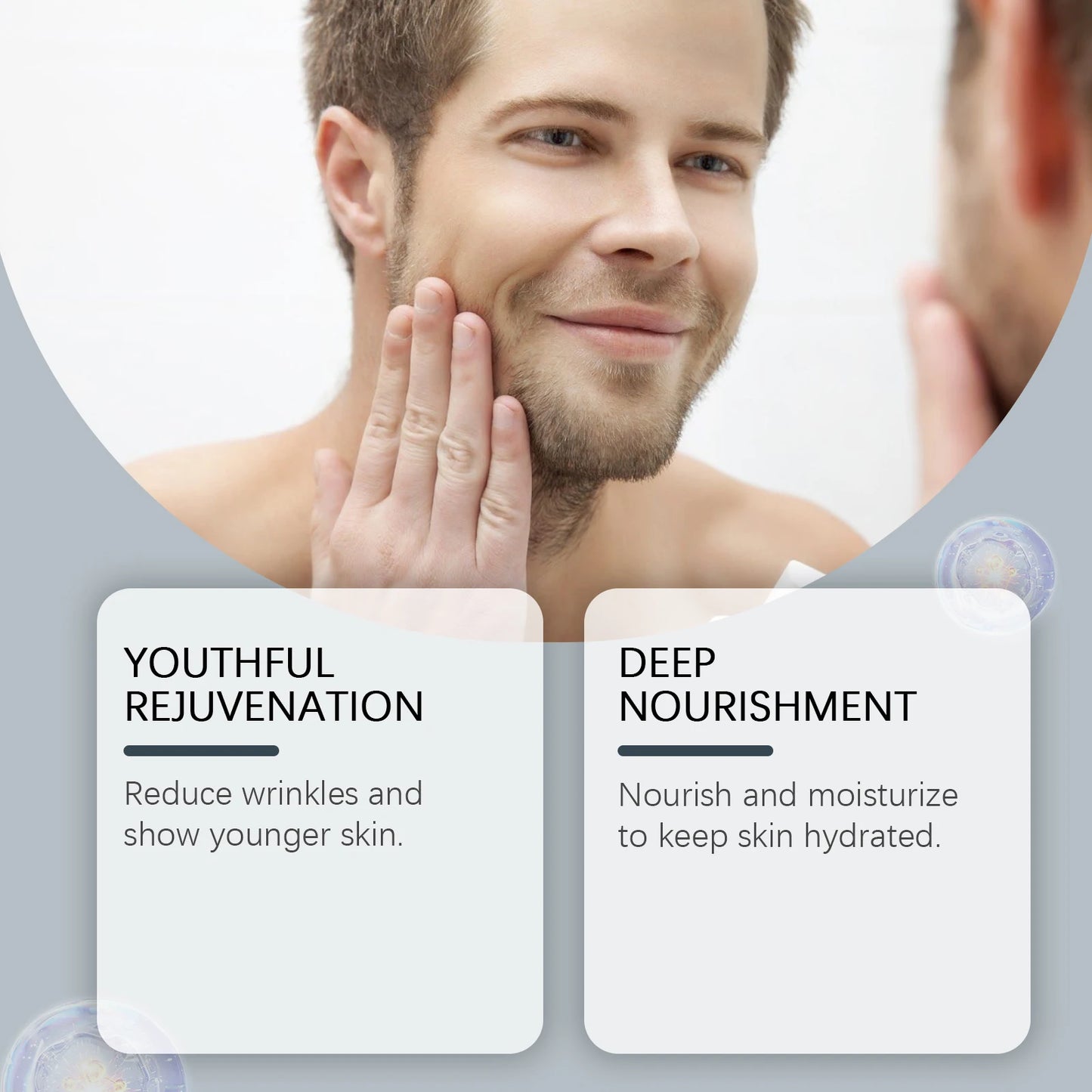 Men Firming Face Cream 50g Hyaluronic Acid Moisturizer For Deep Hydration Anti Wrinkle Care Repair Dry Skin Winter Skincare Peaceful Pleasures Health and Wellness