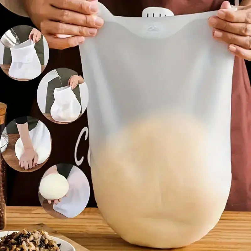 Silicone Kneading Dough Bag Blend Flour Mixing Mixer Bag For Bread Pastry Pizza Kitchen Baking Household Tool Gadget Peaceful Pleasures Health and Wellness