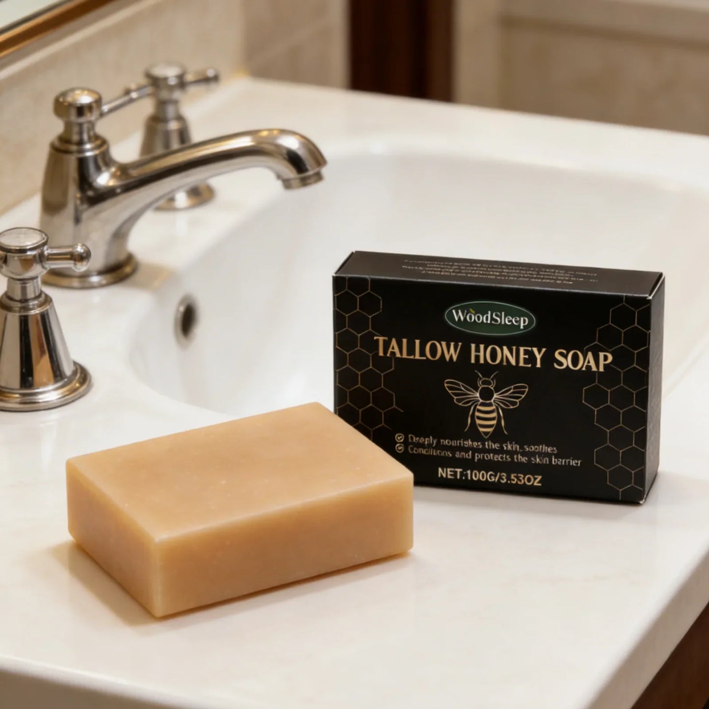 Woodsleep Tallow Honey Soap – Nourishing Moisturizing Bar