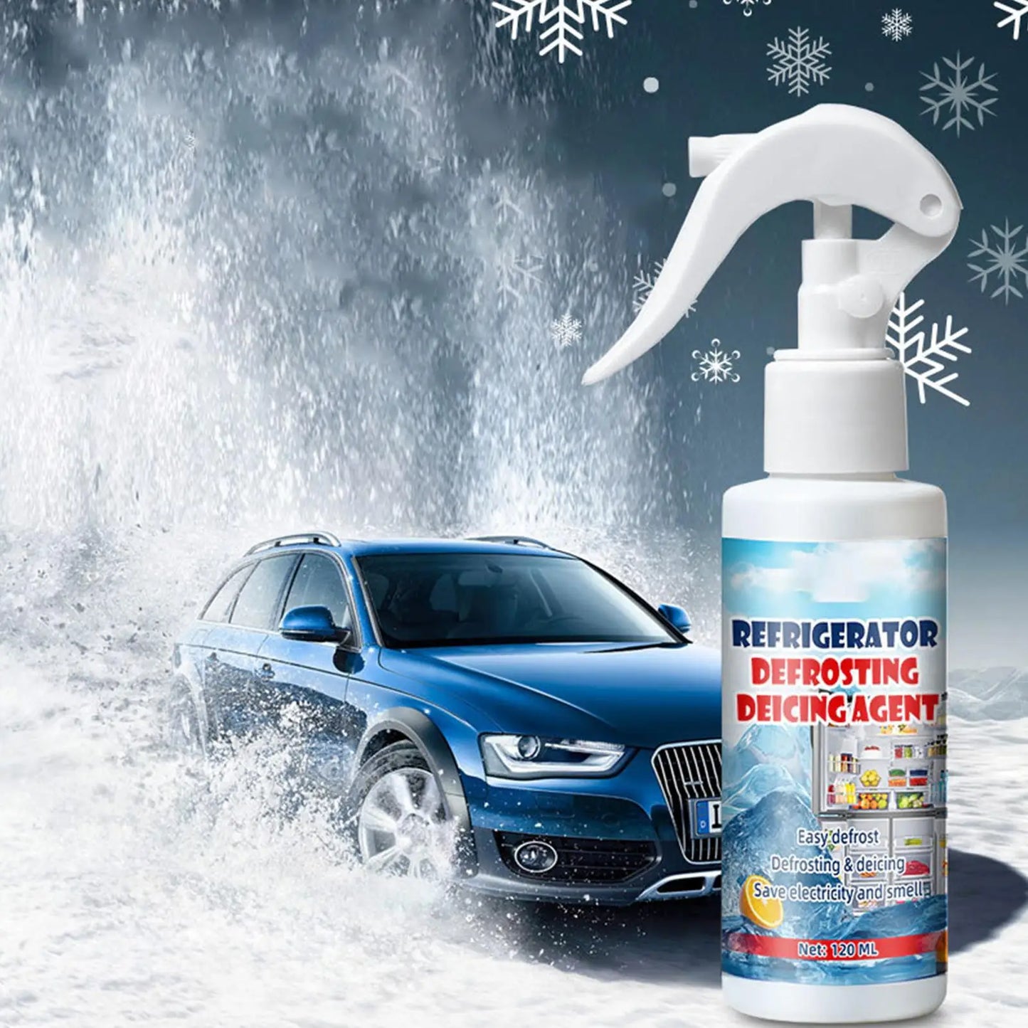 120ml Defrosting Spray & Shovel – Fridge, Freezer, Windshield