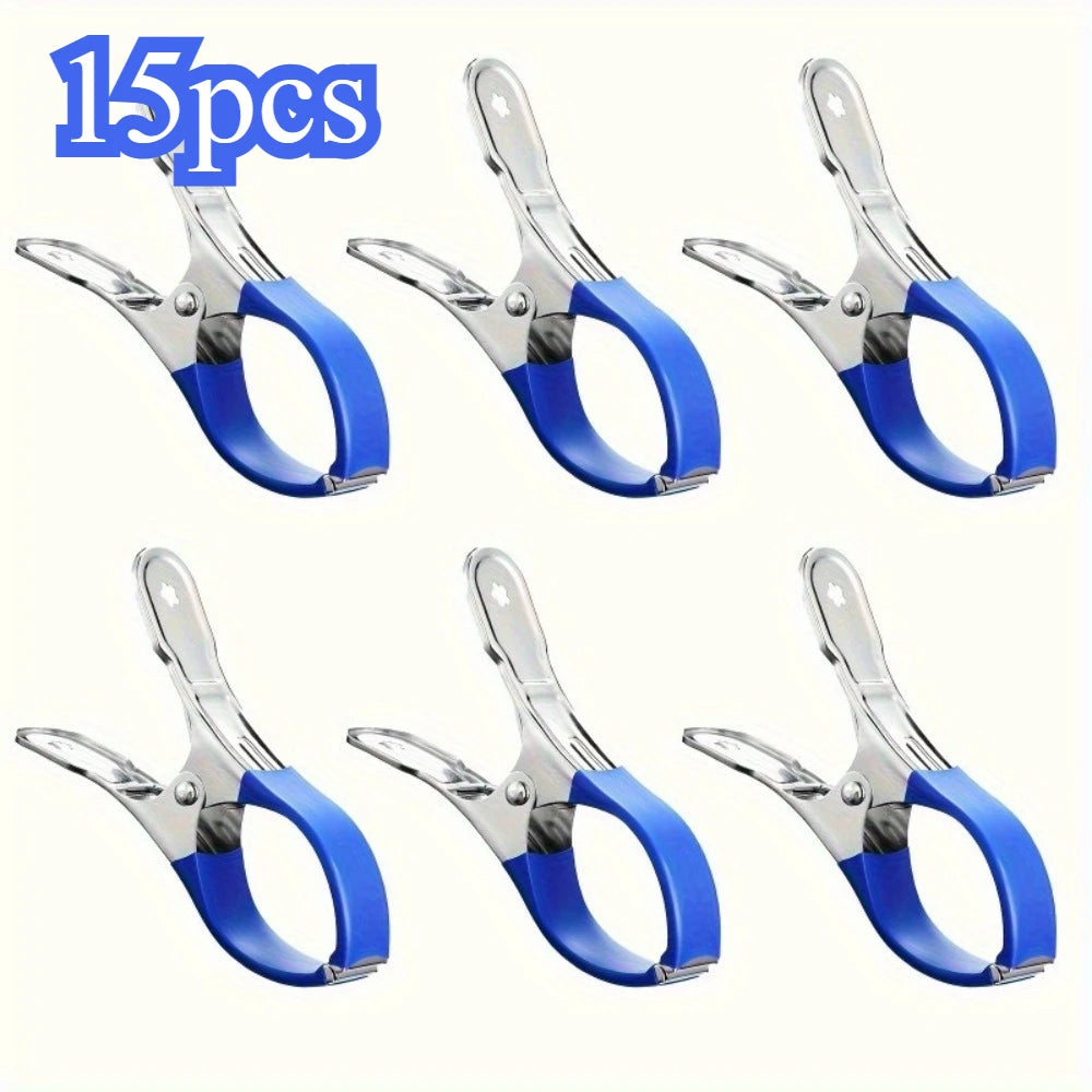 Stainless Steel Pool Cover Clips – Windproof Spring Clips 8/15 Pack