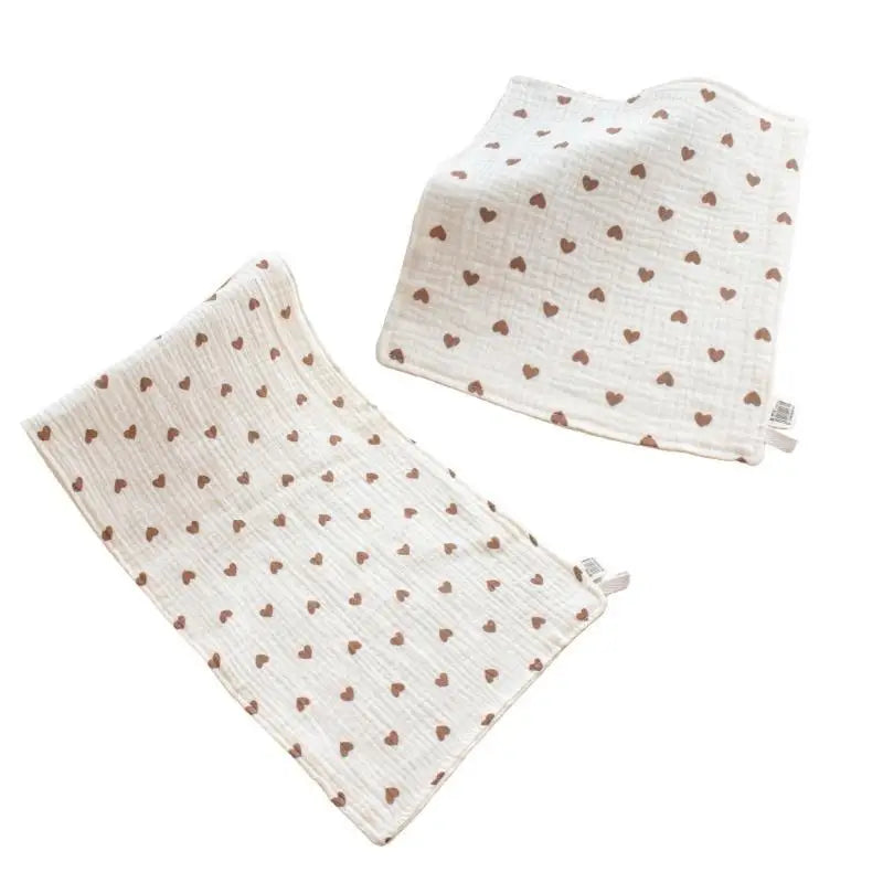 6-Layer Cotton Baby Nursing Towels | Soft Cartoon Face Cloths 2-Pack