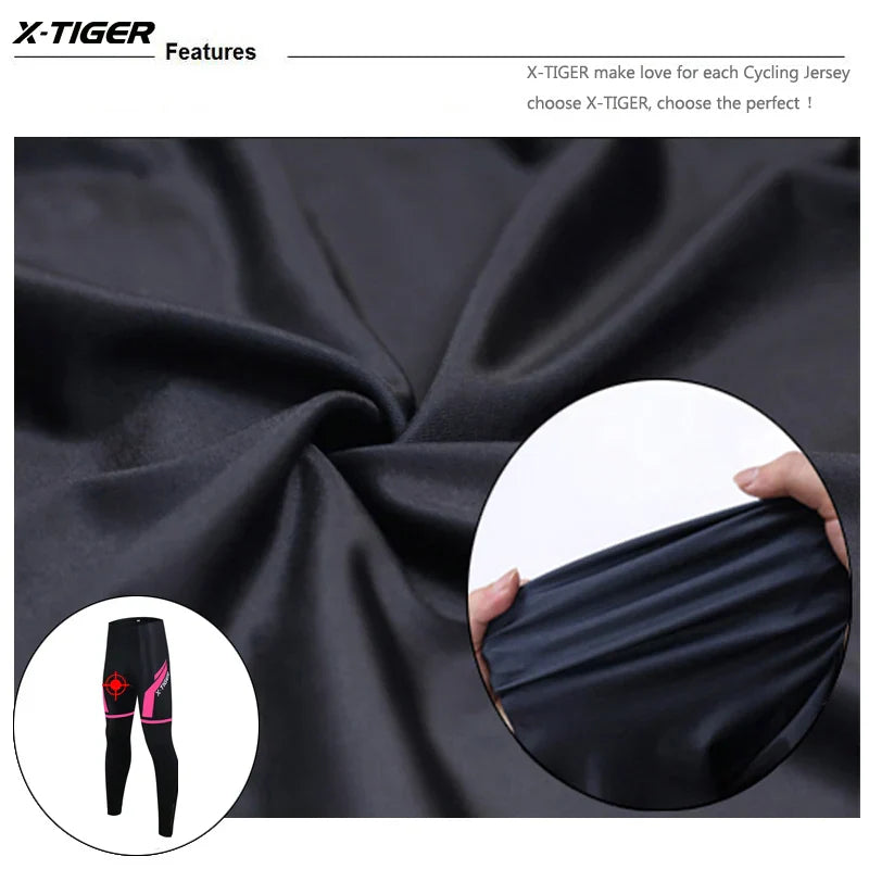 X-Tiger Women's Winter MTB Cycling Tights | 5D Gel Pad