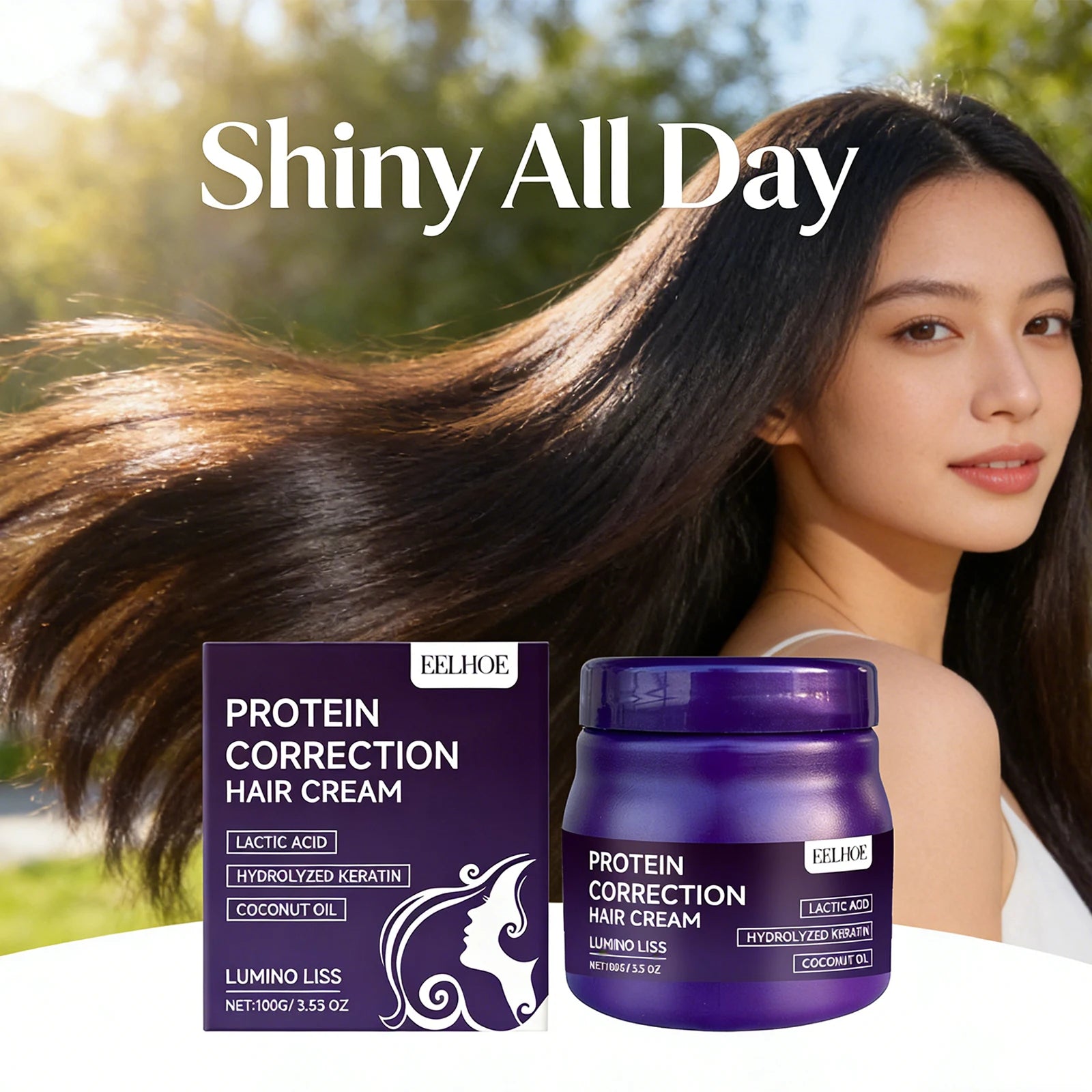 Protein Correction Hair Cream Nourishing Smoothing Hair Long-Lasting Hair Straighten Effect Anti Frizz Hair Straightening Cream Peaceful Pleasures Health and Wellness