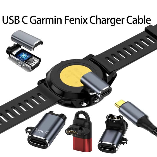 Type-C Charger Adapter for Garmin Fenix 7 8, Forerunner & Instinct Peaceful Pleasures Health and Wellness