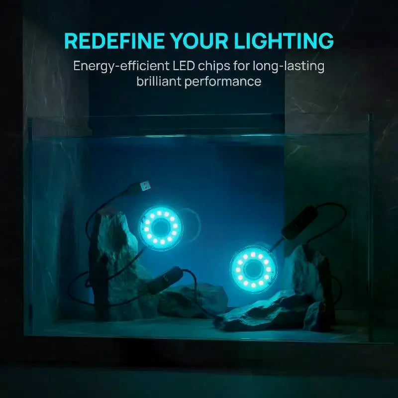 USB LED Submersible Aquarium Light – Colorful Waterproof Lamp