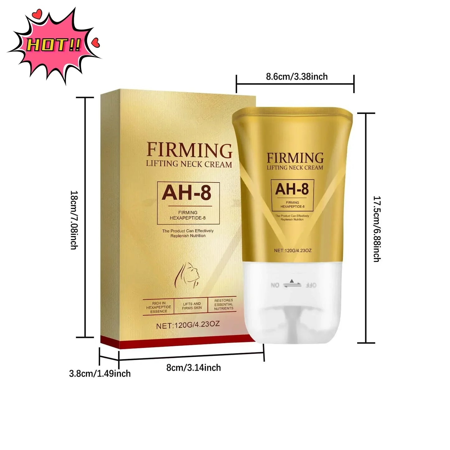 LAIKOU AH-8 Neck Firming Roller Cream – Lift & Tighten 120g
