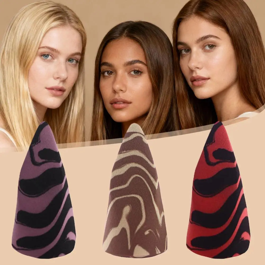 Non-latex Makeup Sponge Multi-shaped Special-shaped Cosmetic Sponge with Conical Cut Oblique Cut Water Drop Makeup Tool Peaceful Pleasures Health and Wellness