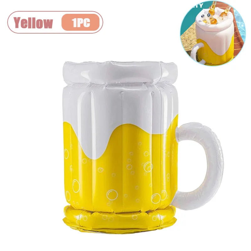 Inflatable Beer Mug Ice Bucket | Portable Party Drink Cooler