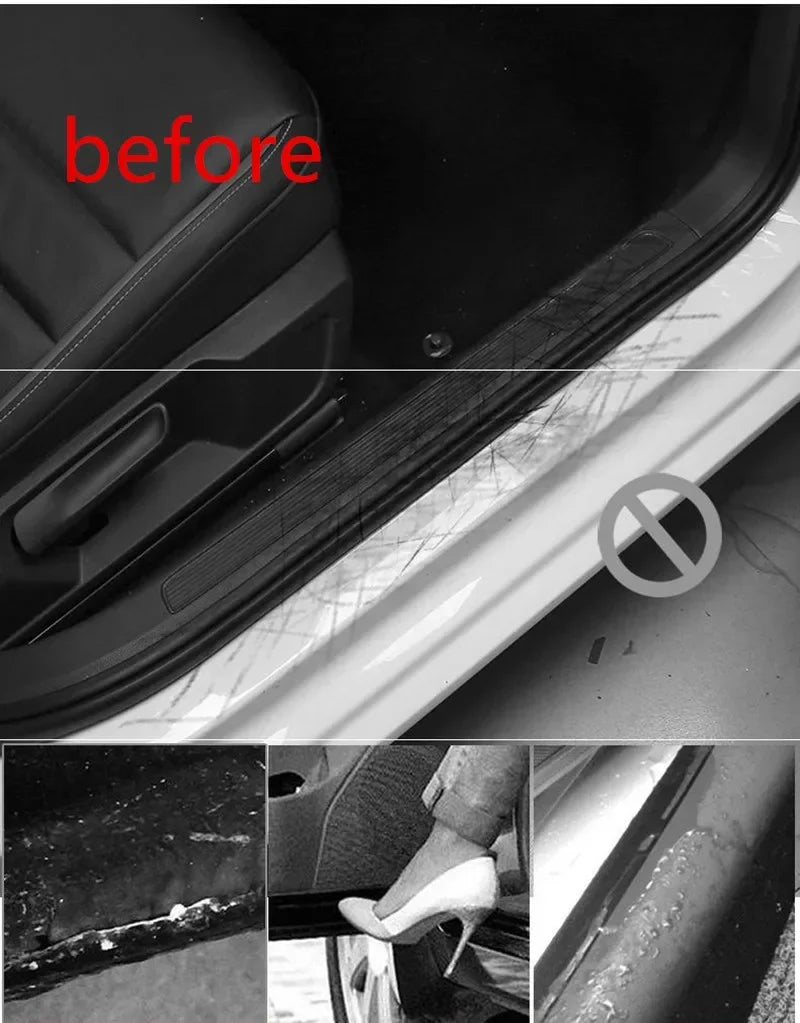 3D Carbon Fiber Protective Tape | Car Door Sill Anti-Scratch Film Car Protective Tape Peaceful Pleasures Health and Wellness