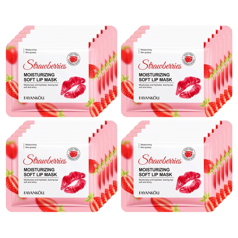Crystal Collagen Lip Mask Patches – Cherry & Strawberry Plumper