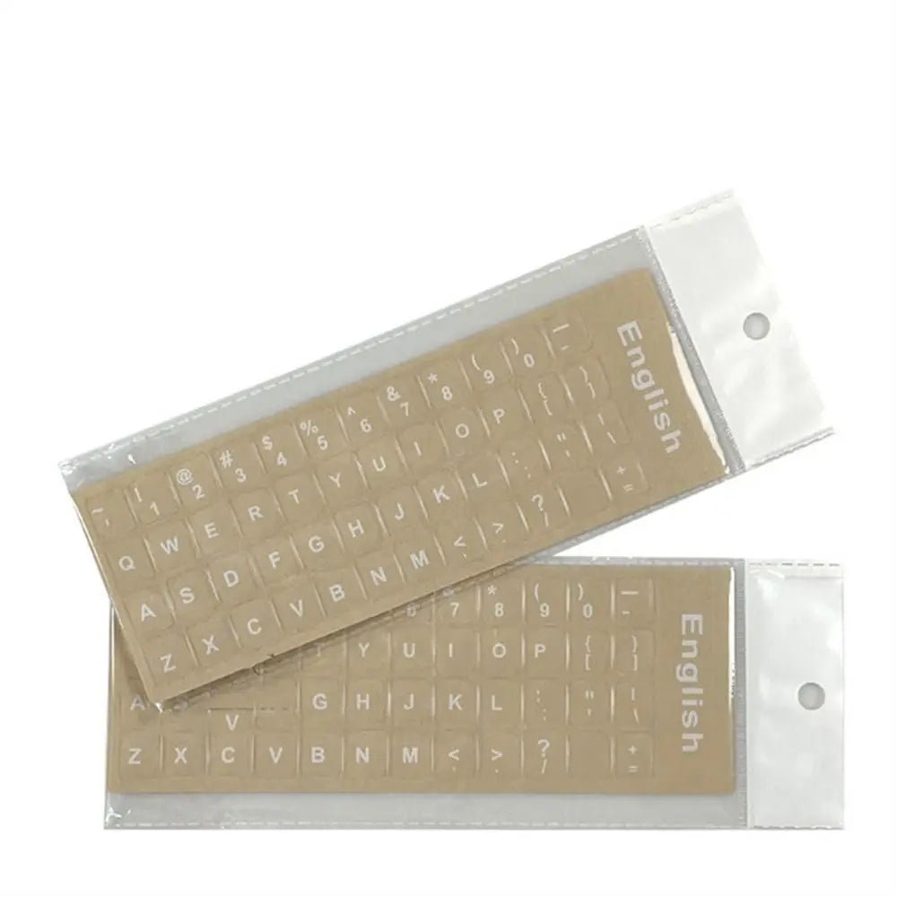 Korean Hebrew Russian Film Keyboard Stickers Keyboard Letter Sticker Computer Keyboard Cover Language Alphabet Sticker Peaceful Pleasures Health and Wellness English white