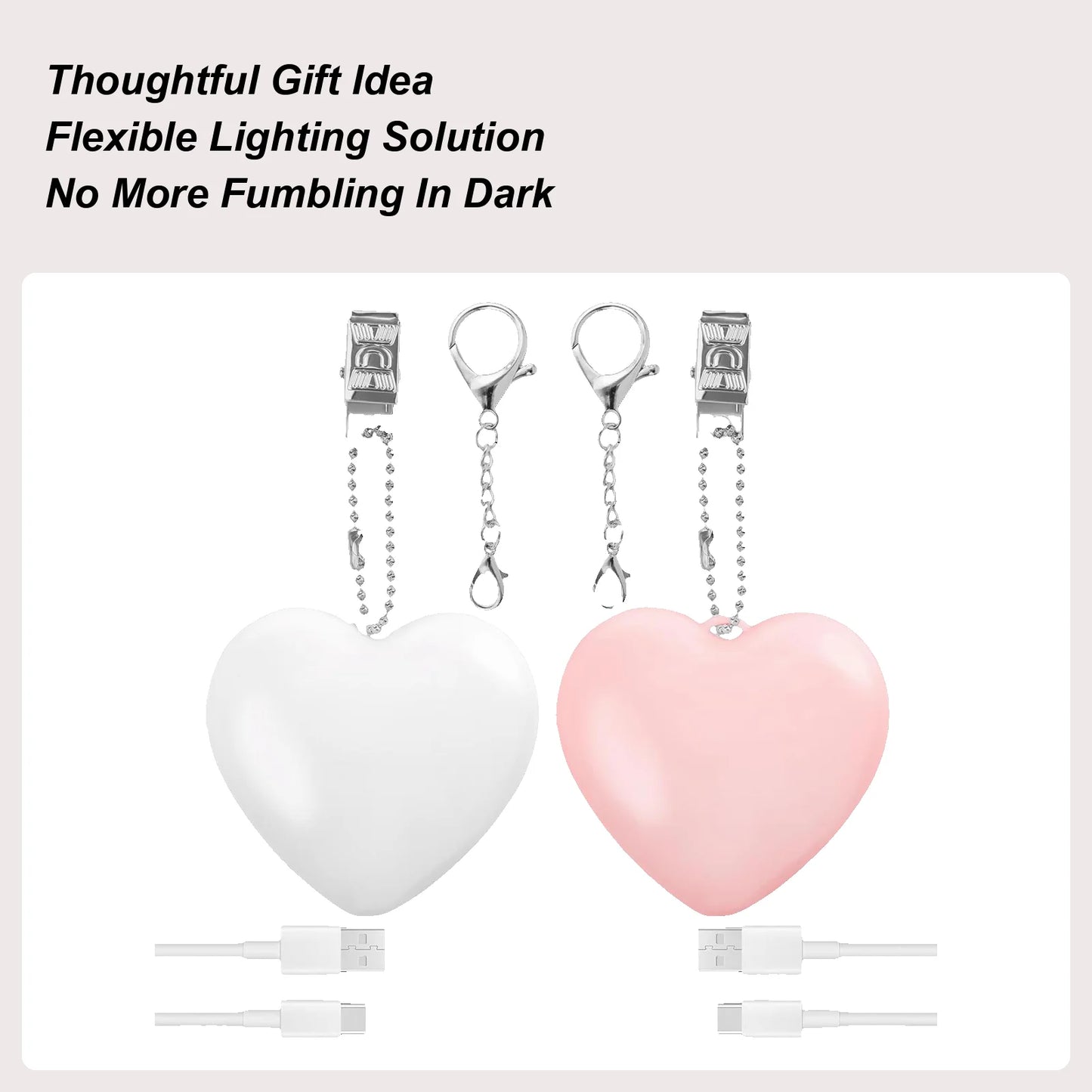 Purse Lamp Rechargeable Touch Sensor Handbag Lighting Purse Glow Heart Light For Traveling Business Trip Home Outdoor Girlfriend Peaceful Pleasures Health and Wellness China Mainland Pink