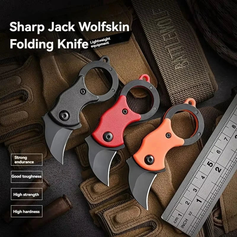 1pcs NEW Mini Keychain Pocket Knife Stainless Steel Camping Small Mini Portable Knife Peeler Fixed Blade Multi EDC Tool with Cha Peaceful Pleasures Health and Wellness