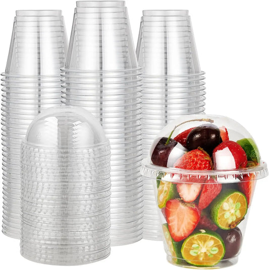9OZ Clear Plastic Cups With Dome Lids Crystal Clear Dessert Cups for Ice Cream Latte Cold Drinks Pudding Cupcake Snack or Fruits Peaceful Pleasures Health and Wellness