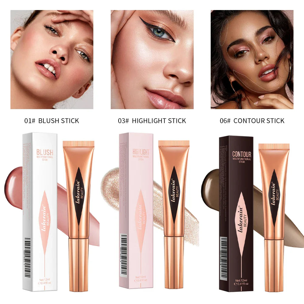 3-in-1 Bronzer Blush & Highlighter Contour Wand Stick
