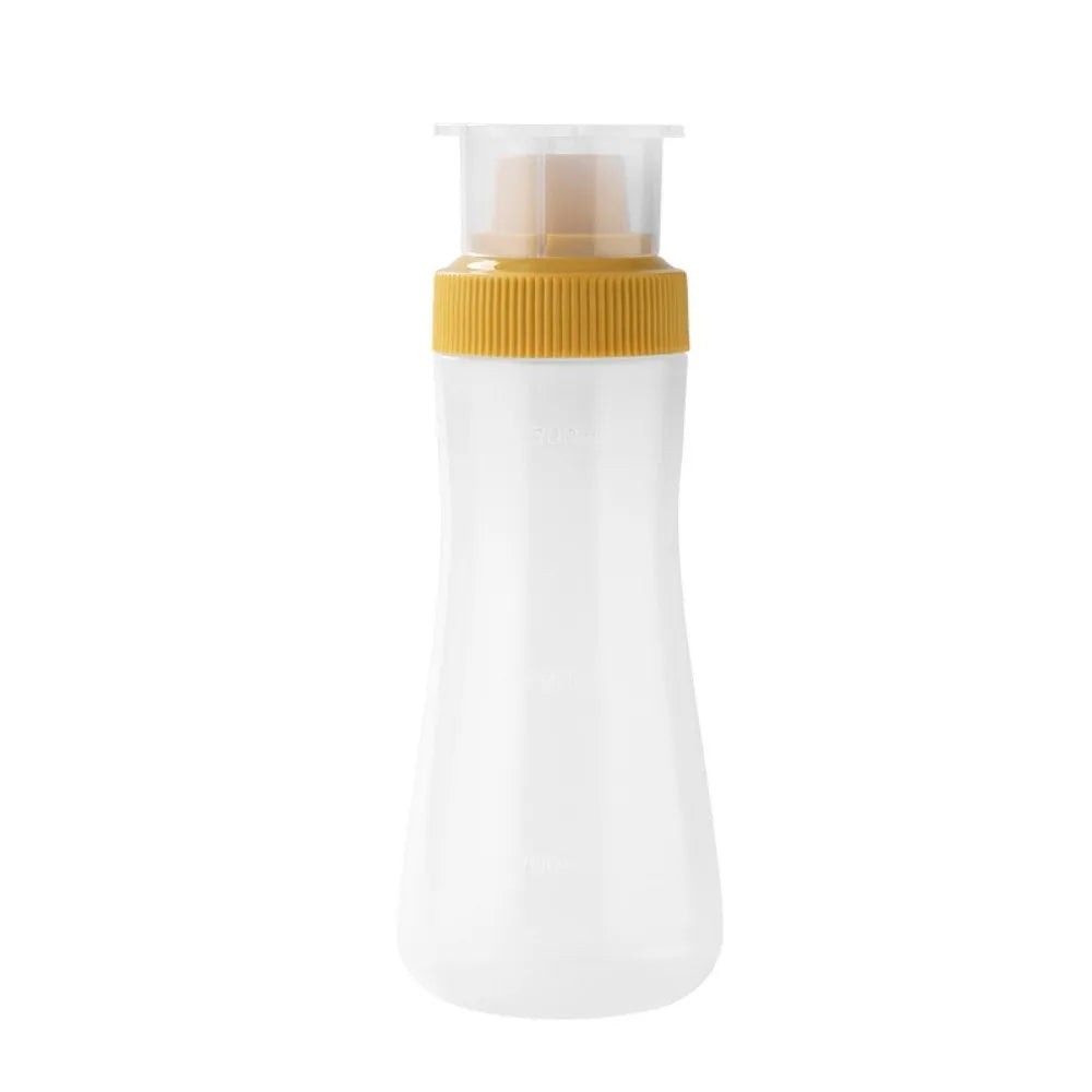 New 250/350ML Seasoning Bottle with Scale Moisture-proof BBQ Powder Bottle Clear Pepper Spice Jar Kitchen Tools Peaceful Pleasures Health and Wellness Yellow-350ML