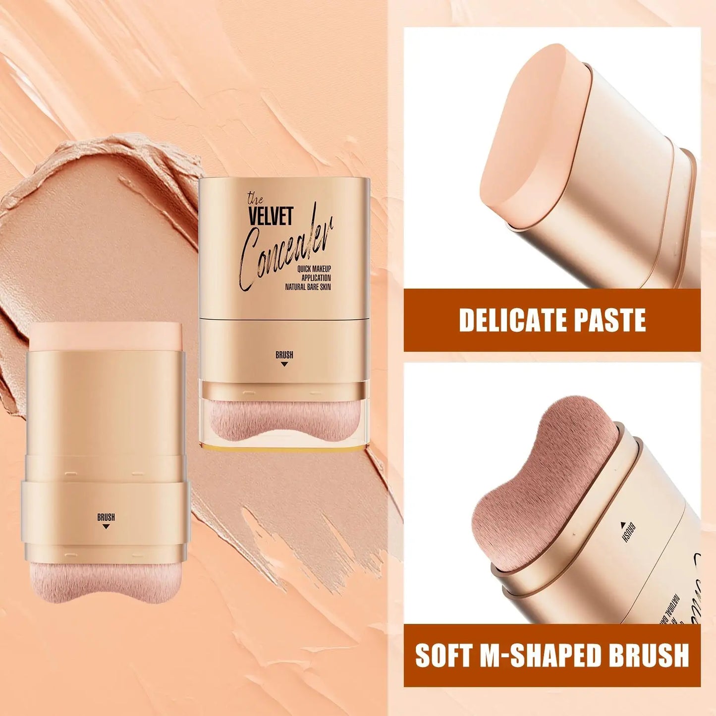 Hello Kiss 2-in-1 Waterproof Concealer Stick & Brush | 12g